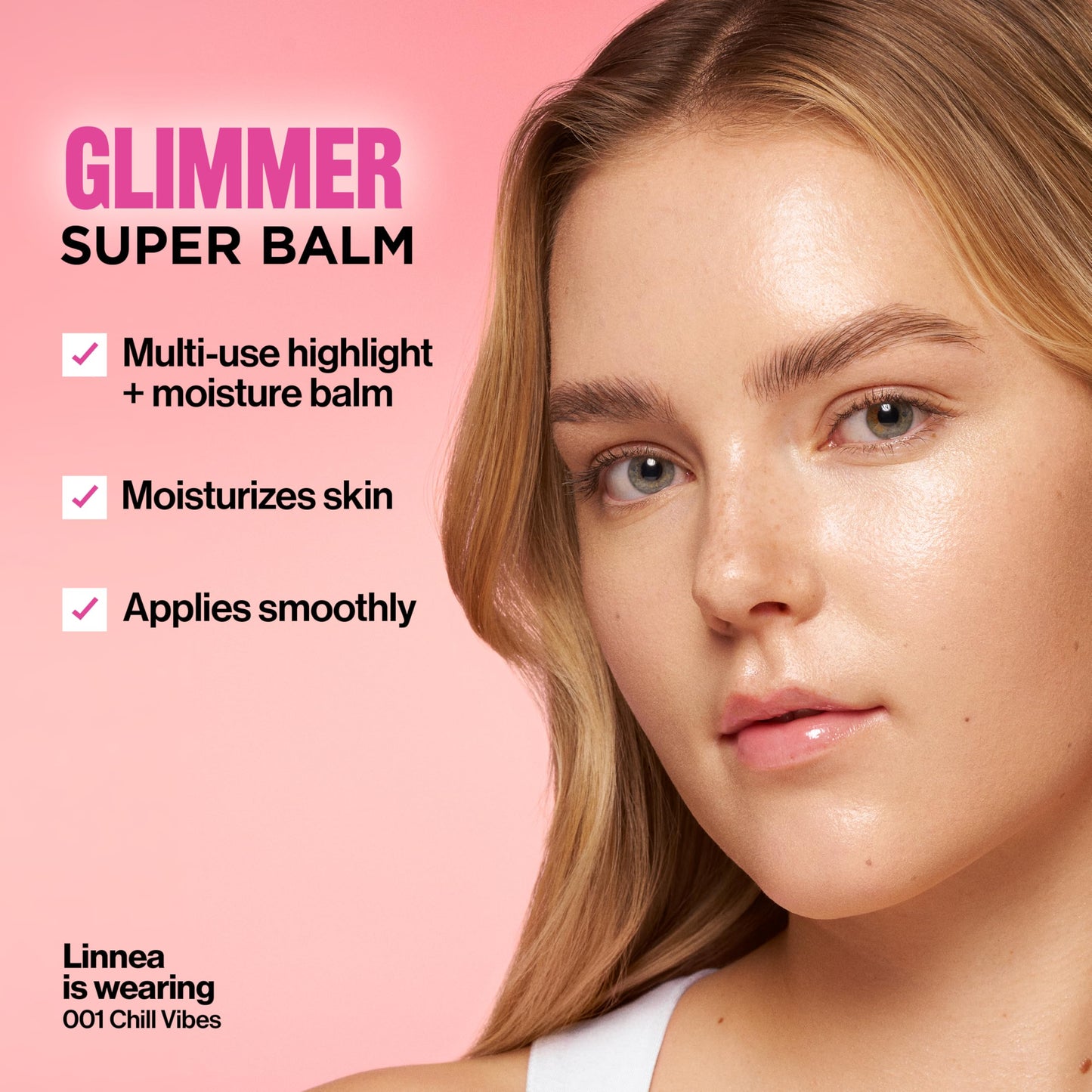 Revlon Glimmer Super Balm, Multi-Use Face Highlighter Makeup for a Glowy Finish, 001 Chill Vibes, 0.06 oz