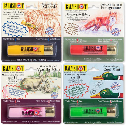 BALMSHOT Lip Balm 4 Pack