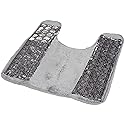 Popular Bath Sinatra Contour Silver Modern Classic Bath Accessories Decorative Beautiful Hollywood Design Bathroom Contour Rug size 21” x 24