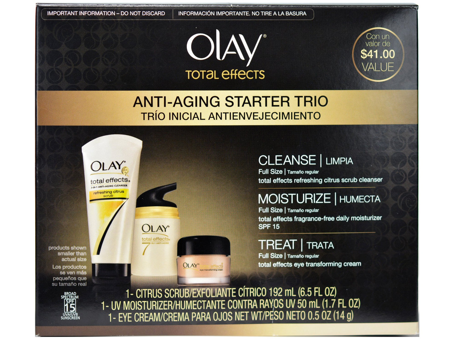 OLAY TOTAL EFFECTS ANTI AGING STARTER TRIO