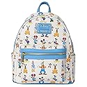Loungefly Disney Women's Mini Backpack Mickey Minnie Mouse Forward Backward Blue