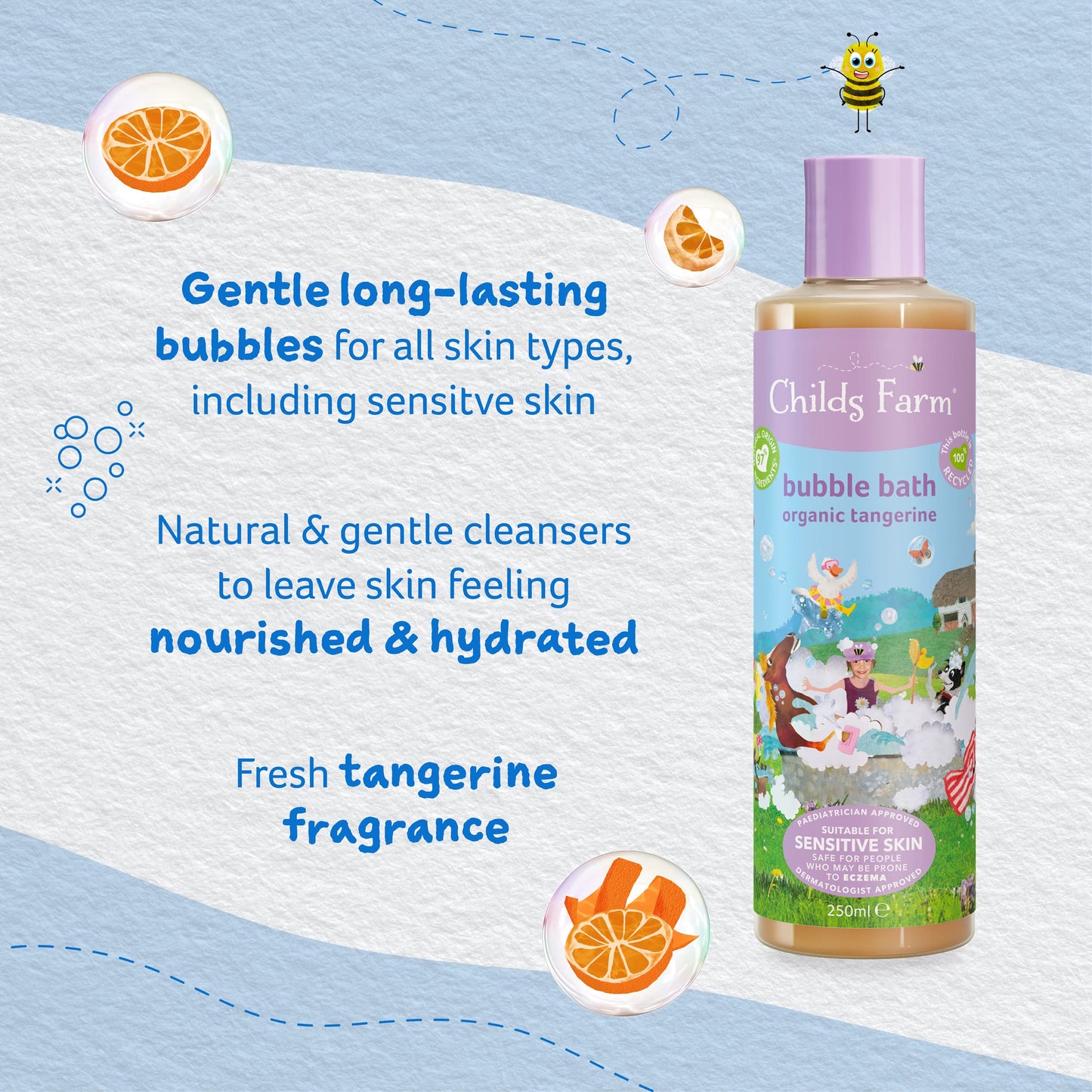 Childs Farm Bubble Bath Organic Tangerine 250ml Beauty and Personal Care Childs Farm