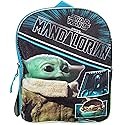 Fast Forward Star Wars The Child Baby Yoda 11" Plain Front Mini Backpack, Black, Small