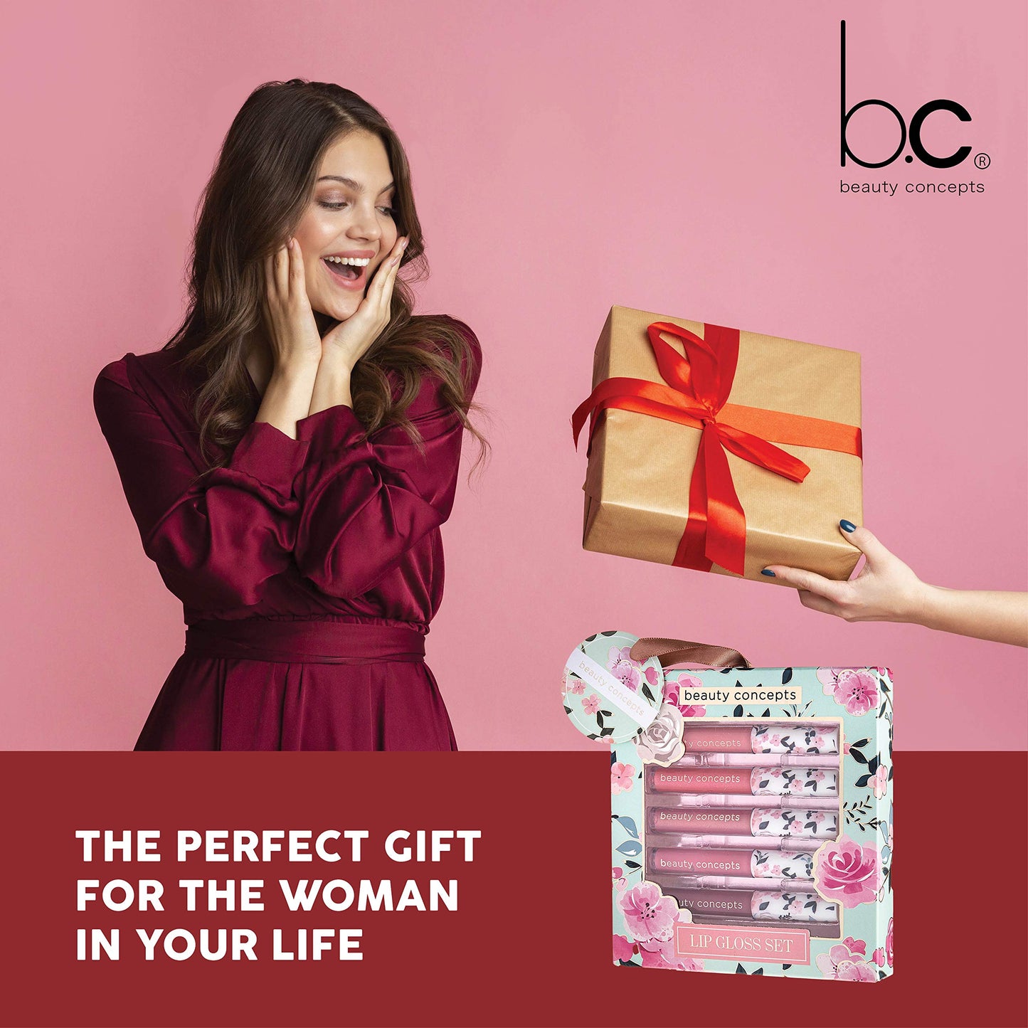 Beauty Concepts Lip Gloss Collection - Shimmering, Glossy Lip Makeup Set for a Radiant Finish, Floral Collection