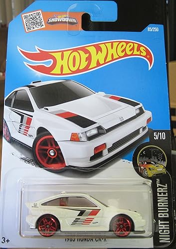 Hot Wheels 2016 Night Burnerz 1985 Honda CR-X 85/250, White