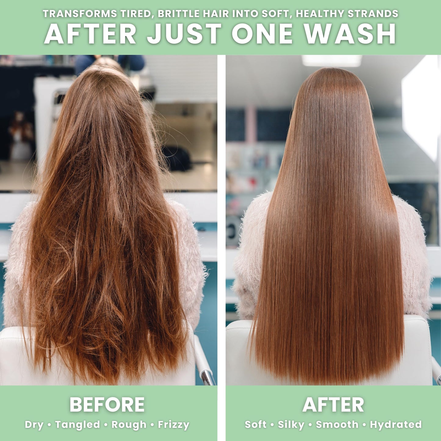 SIMPLY SMOOTH Xtend Keratin Replenishing Shampoo Tropical | Sulfate-Free Daily Cleanser for Dry, Frizzy, Damaged Hair | Smooths, Strengthens