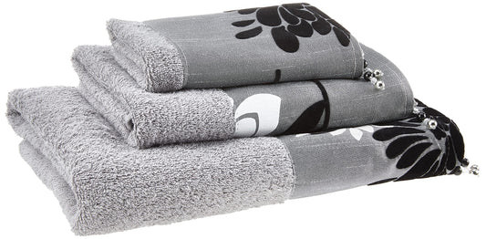 Popular Bath Bath Towels, Erica Collection, 3-Piece Set, Grey