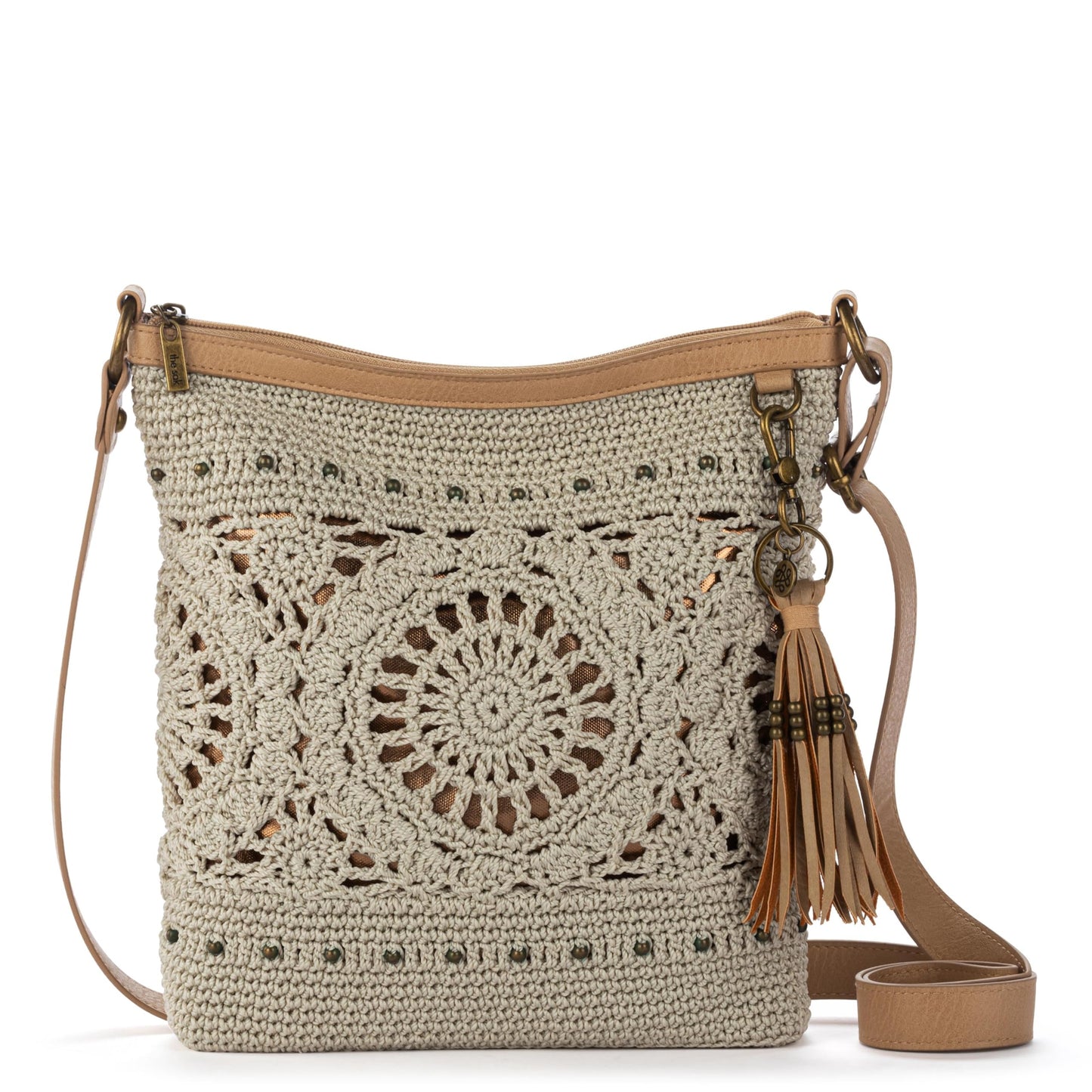The Sak Lucia Crochet Crossbody Purse - Hand Crochet Women's Handbag for Everyday & Travel - Cross Body Bag With Zipper
