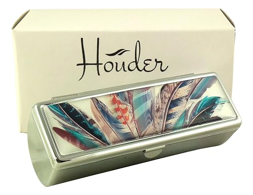 Houder Designer Lipstick Case with Mirror for Purse - Decorative Lipstick Holder with Gift Box - Velvet Lined - Protect Your Lipsticks in Style