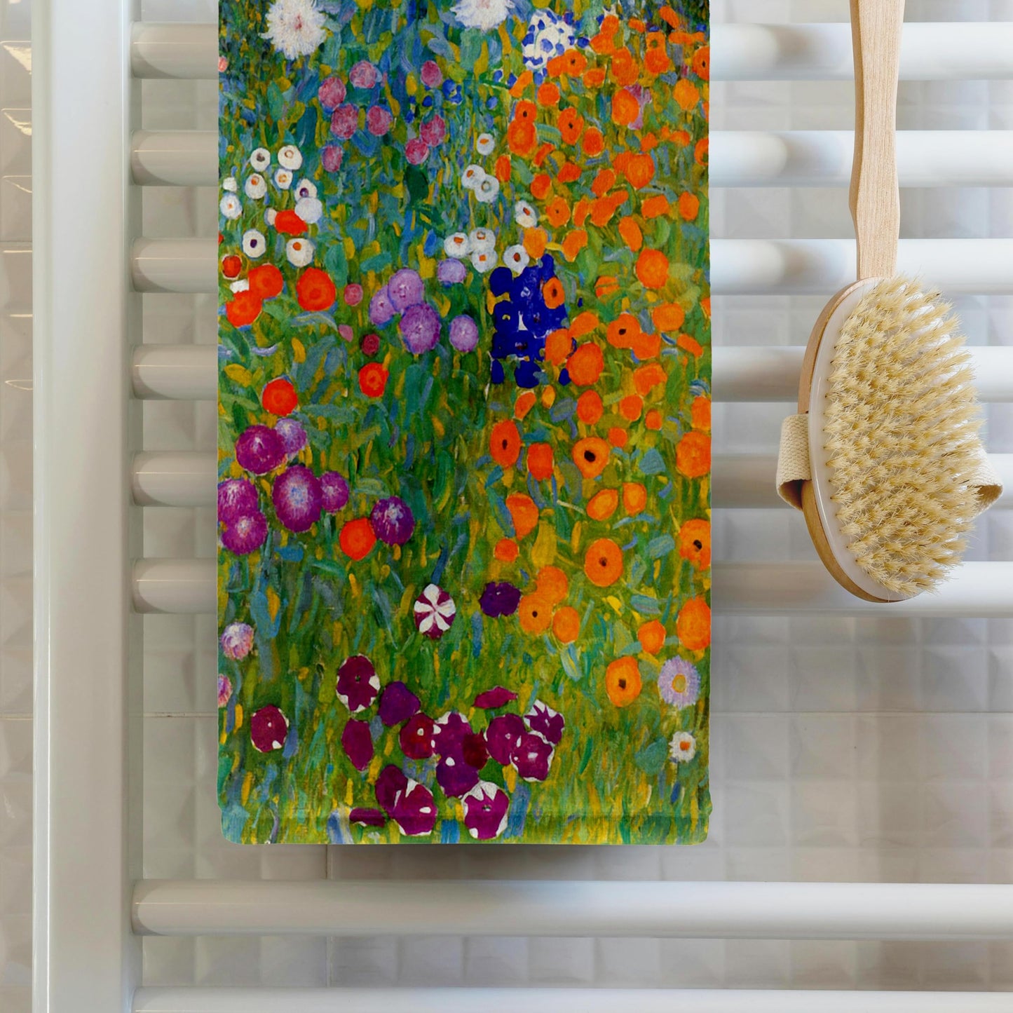 3dRose Towel, Gustav Klimt-Flower Garden