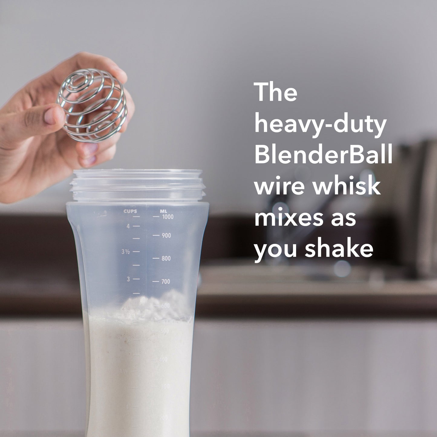 Whiskware Pancake Bottle & Batter Dispenser with BlenderBall Whisk – Durable, No-Mess, BPA-Free, Dishwasher Safe, Mint