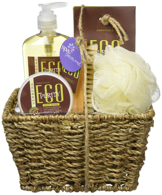 Aromanice Eco Purity Bath Set in Basket Beauty and Personal Care Aromanice