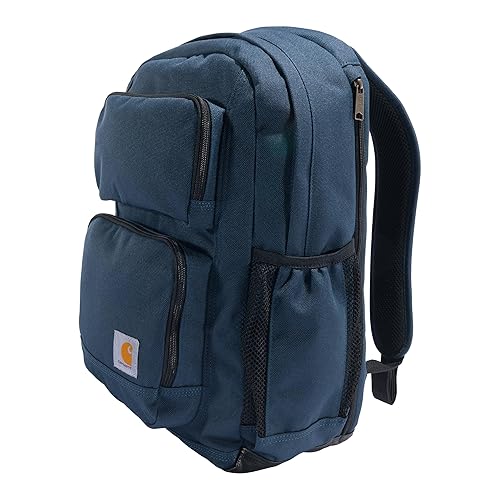 Carhartt 28L Dual-Compartment Backpack, Durable Pack with Laptop Sleeve and Duravax Abrasion Resistant Base, Navy