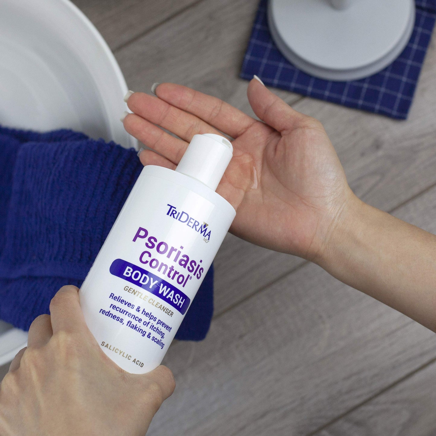 TriDerma Psoriasis Control Body Wash - Gentle 2% Salicylic Acid Cleanser, AP4 Aloe Vera Gel - Psoriasis Treatment Soothes Itching, Redness, Flaking Beauty & Personal Care TriDerma
