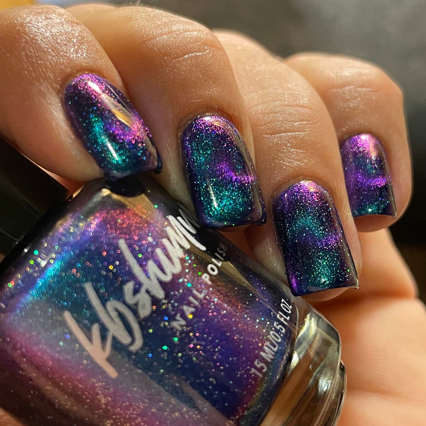 KBShimmer How Polarizing Multichrome Magnetic Nail Polish 0.5 oz Full Sized Bottle