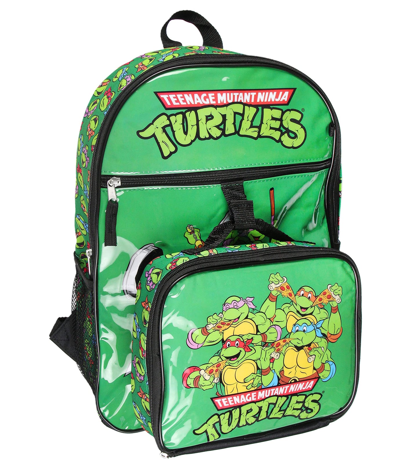 INTIMO Nickelodeon Teenage Mutant Ninja Turtles Team Leonardo Raphael Donatello Michelangelo 5 PC Backpack Lunch box Water Bottle