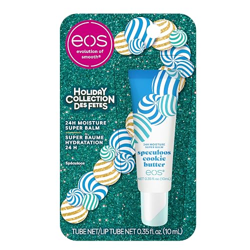 eos Holiday 24H Moisture Super Balm- Speculoos Cookie Butter, Limited-Edition Lip Treatment, Stocking Stuffers, Holiday Lip Mask, 0.35 fl oz