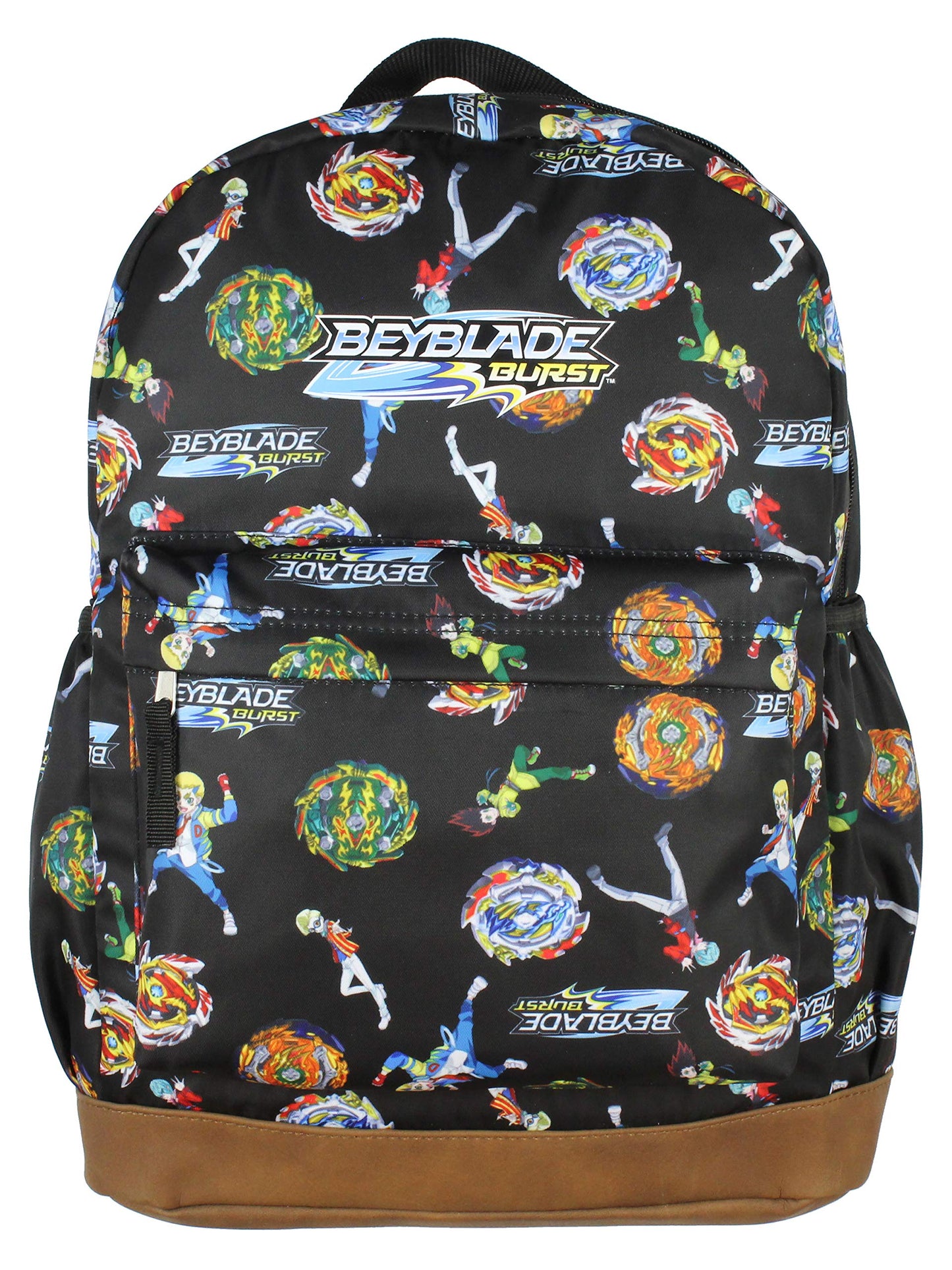 INTIMO Beyblade Burst Spinner Top Allover Characters Anime Pattern School Book Bag Backpack