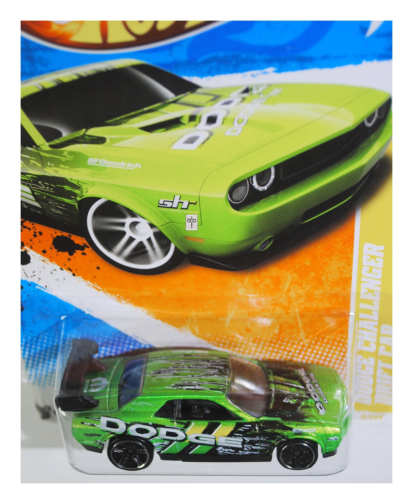 Hot Wheels 2011 2011 New Models 6/50 Green Dodge Challenger Drift CAR 6/244