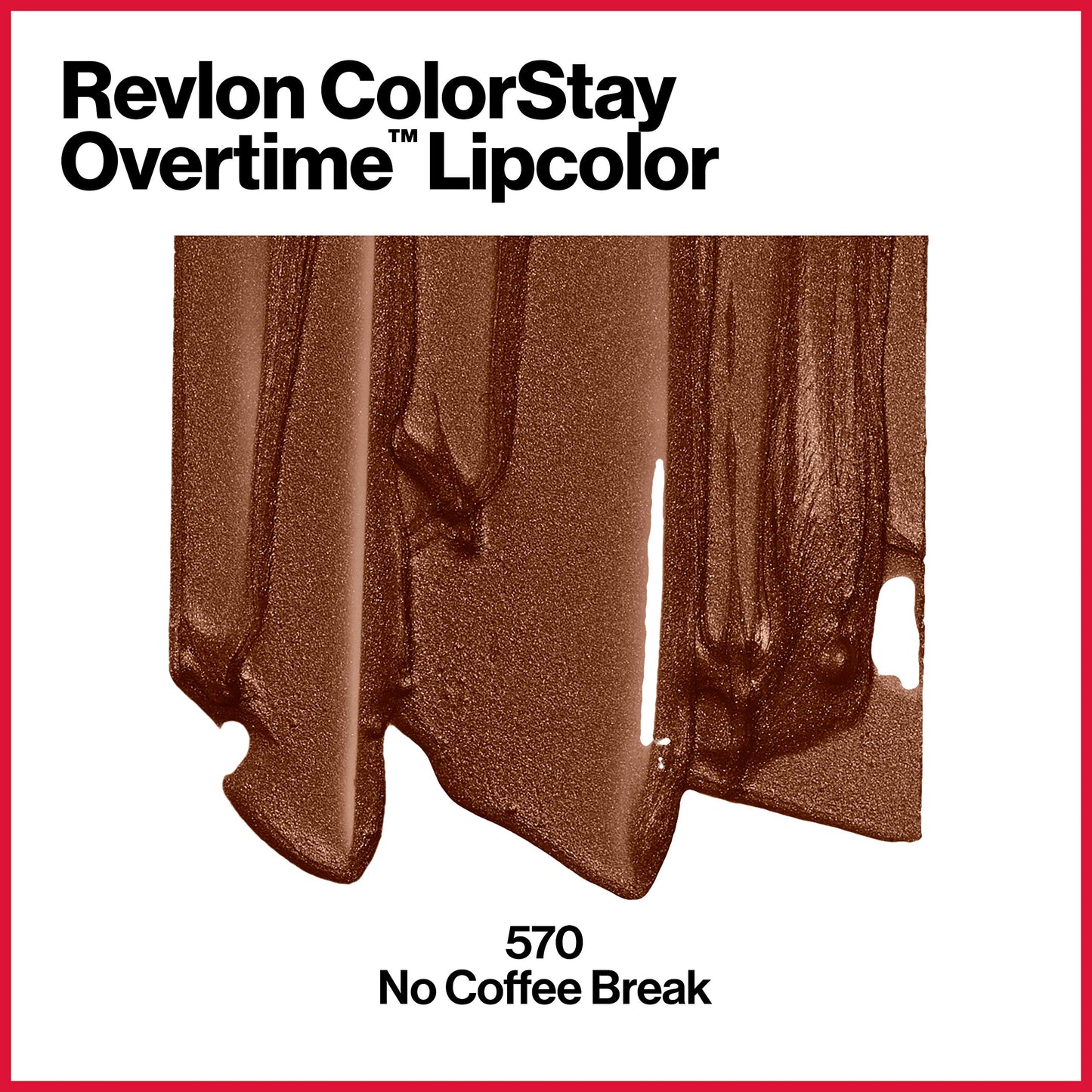 Revlon Liquid Lipstick with Clear Lip Gloss, ColorStay Face Makeup, Overtime Lipcolor, Dual Ended with Vitamin E in Nude, No Coffee Break (570), 0.07