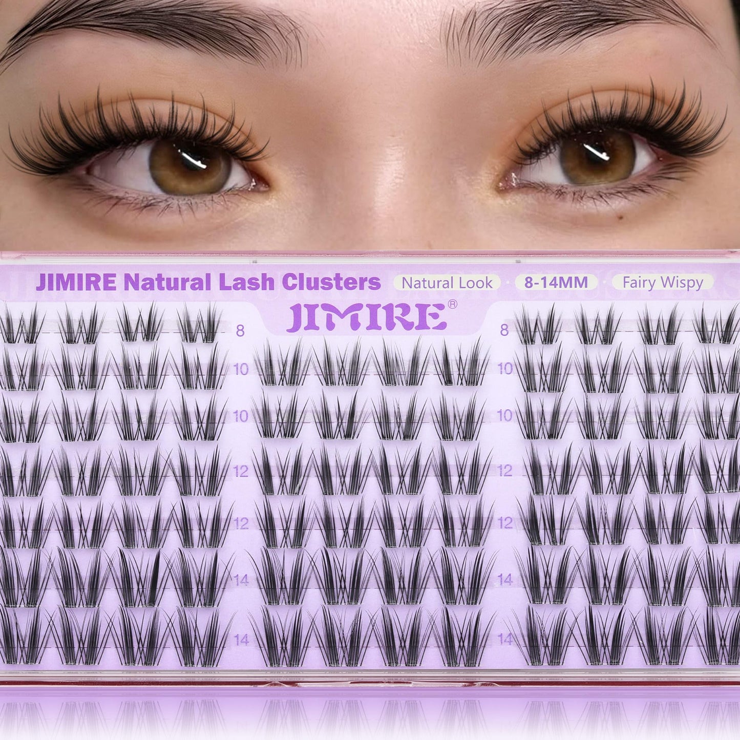 Wispy Lash Clusters Natural Look Bunny Lashes Clusters 8-10-12-14MM Manga Cluster Eyelash Extensions Short Eyelash Clusters Soft Pestañas Postizas Beauty and Personal Care JIMIRE Default Title