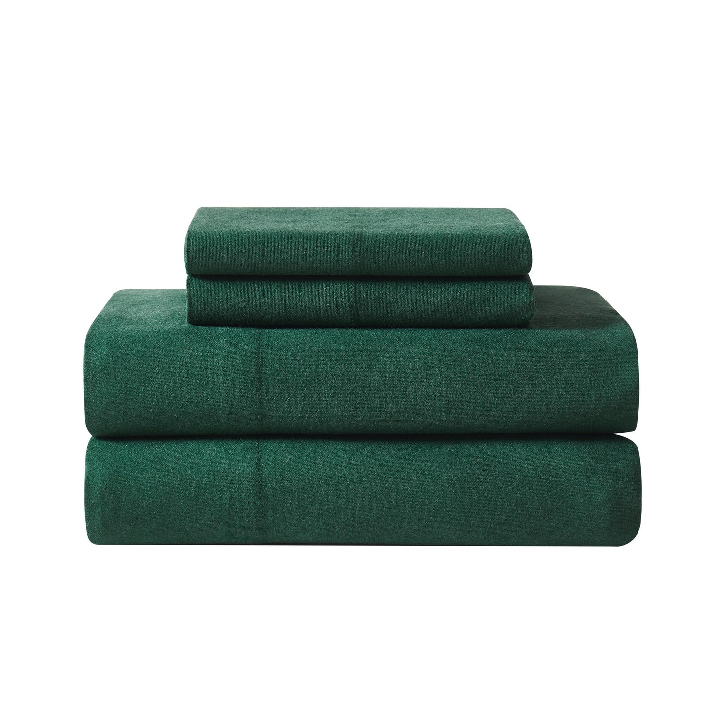 TRULY SOFT Solid Green King Flannel Sheet Set