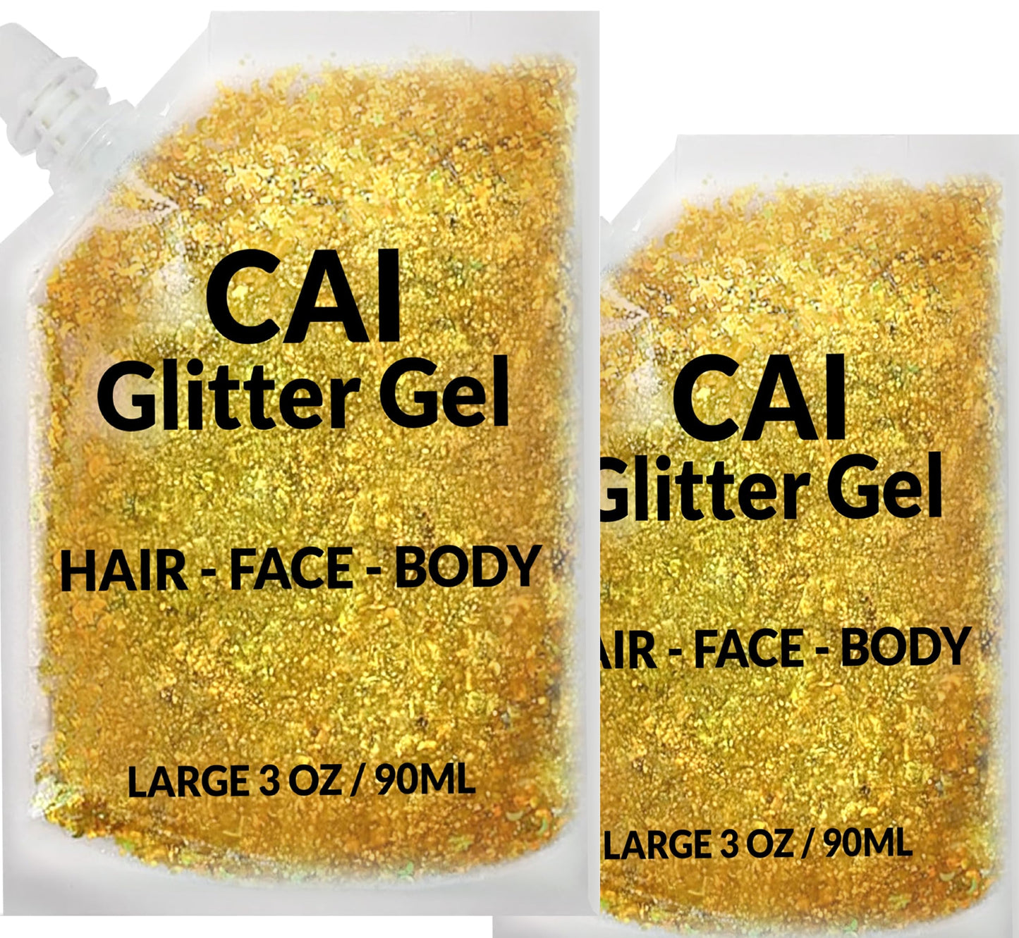 Face, Body & Hair Glitter Gel - Halloween Glitter for Kids and Women - 3 Oz Cosmetic-Grade Gel w/Moon & Stars for Festivals & Halloween Party, Easy
