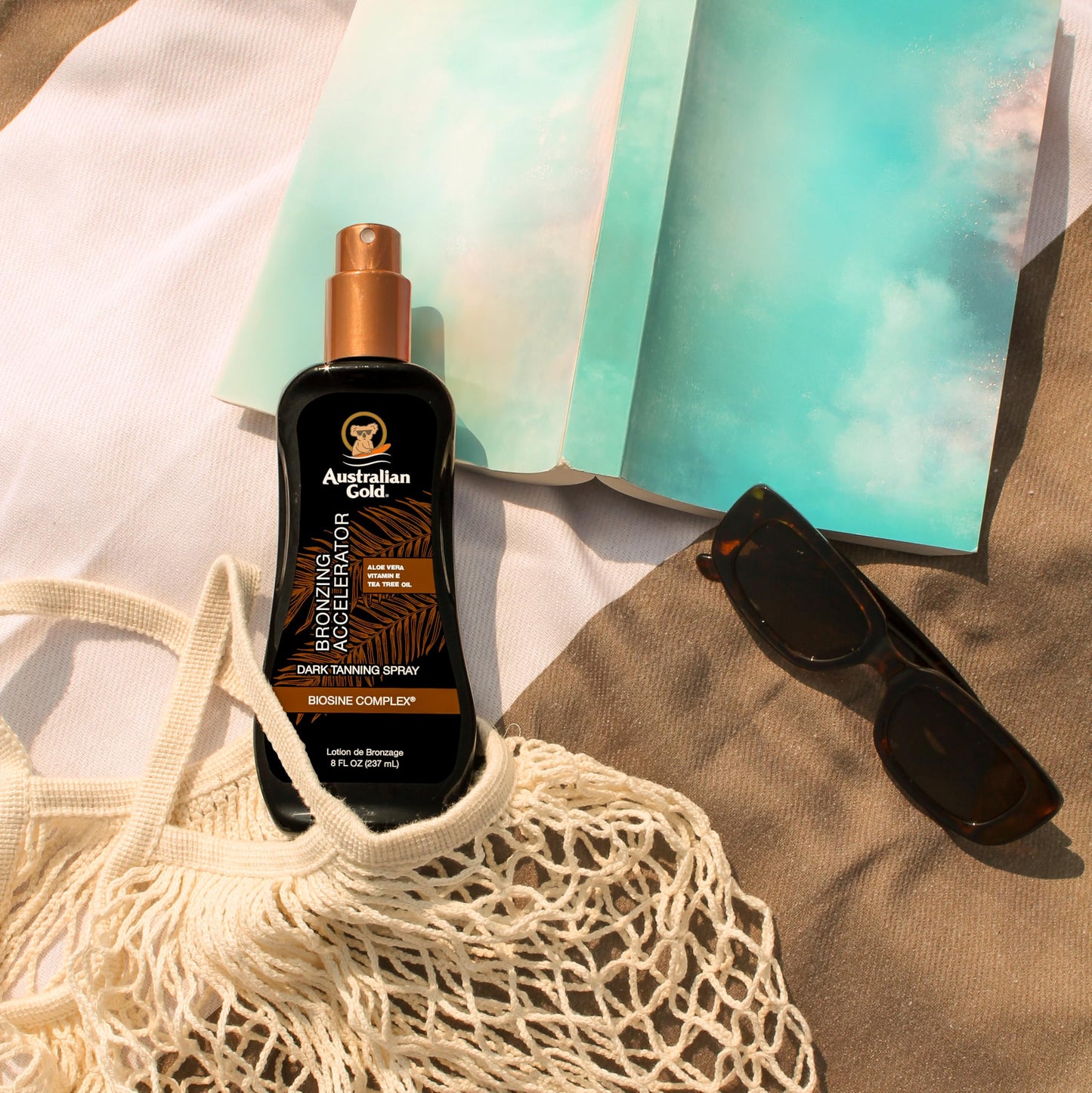 Australian Gold Accelerator Spray Gel with Bronzer 8 Ounce (Pack of 2)