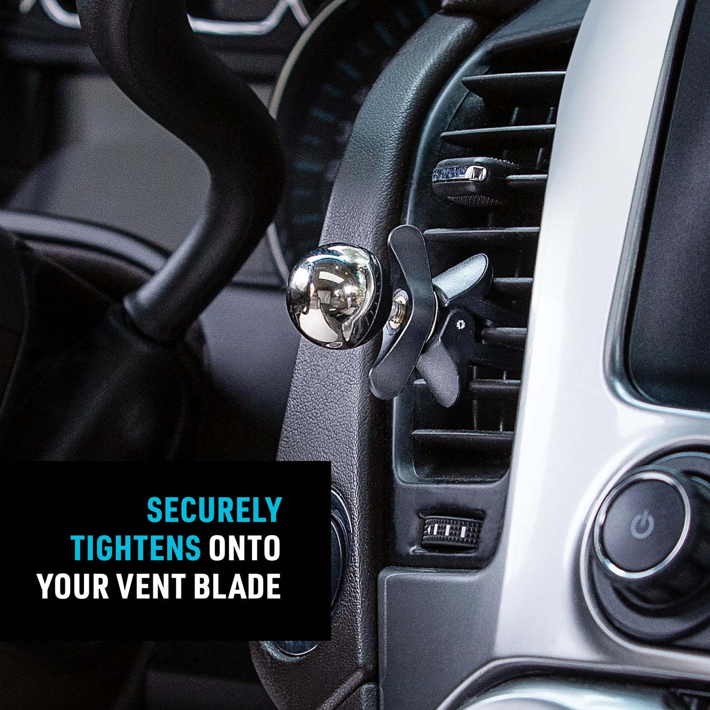 Nite IZE Steelie Tension Vent Mount - Magnetic Phone Mount for Car Vent - Convenient, Adhesive-Free Car Accessories for Cell Phones