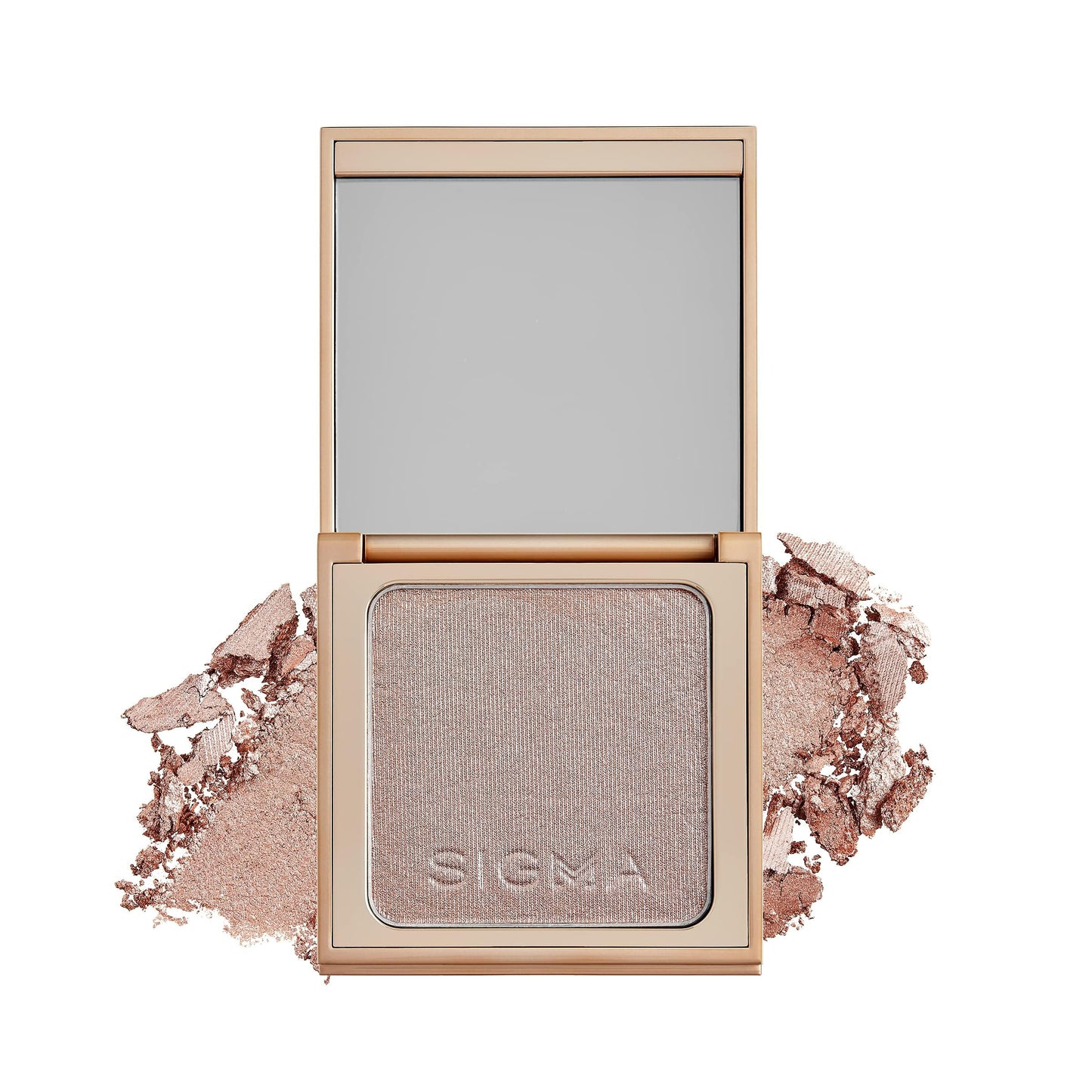 Sigma Beauty Highlighter Makeup - Illuminating Highlighting Powder for Face, Sheer Glimmer Face Highlighter for Cheeks, Cupid’s Bow, & Brow Bone