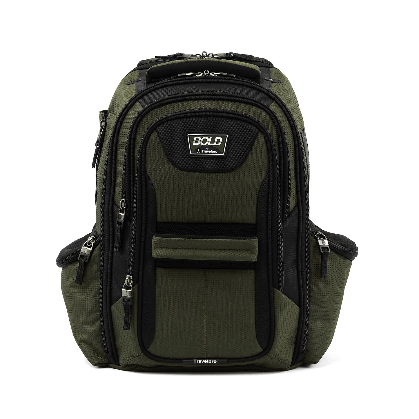 Travelpro Bold Lightweight Rugged Backpack, Fits up to 15.6 inch laptop and tablet sleeve, Olive/Black