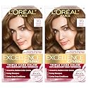 L'Oreal Paris Excellence Crème Permanent Hair Dye, Triple Care Hair Color with Hyaluronic Acid for 100% Gray Coverage, 5G Medium Golden Brown, 1 Kit