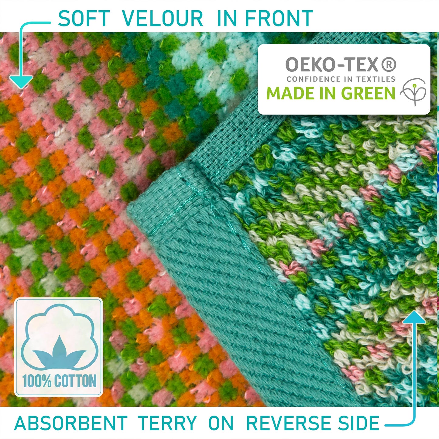 Softerry Luxury Large Beach Towel 40 x 70 in Hotel & Resort Quality 100% Soft Cotton - Eco Friendly - Pool Pattern Towel (Nomadic Salmon, One Towel)