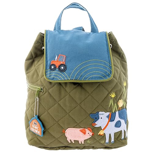 Stephen Joseph Unisex Toddler Back to School, Quilted Backpack, One Size, Farm