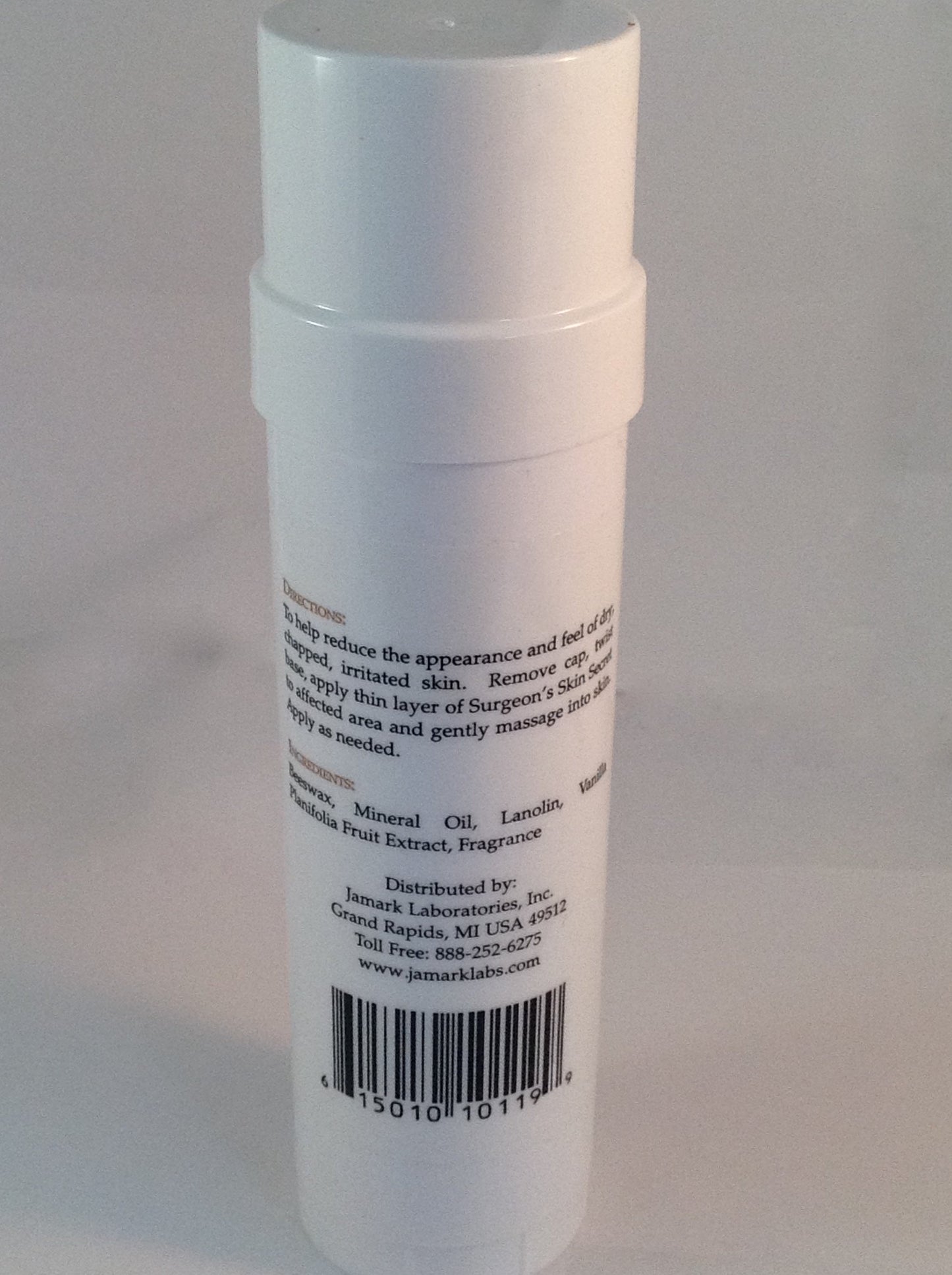 Surgeon's Skin Secret Beeswax Moisturizer 2.5oz. Twist-Up Stick (2 Pack) - Vanilla