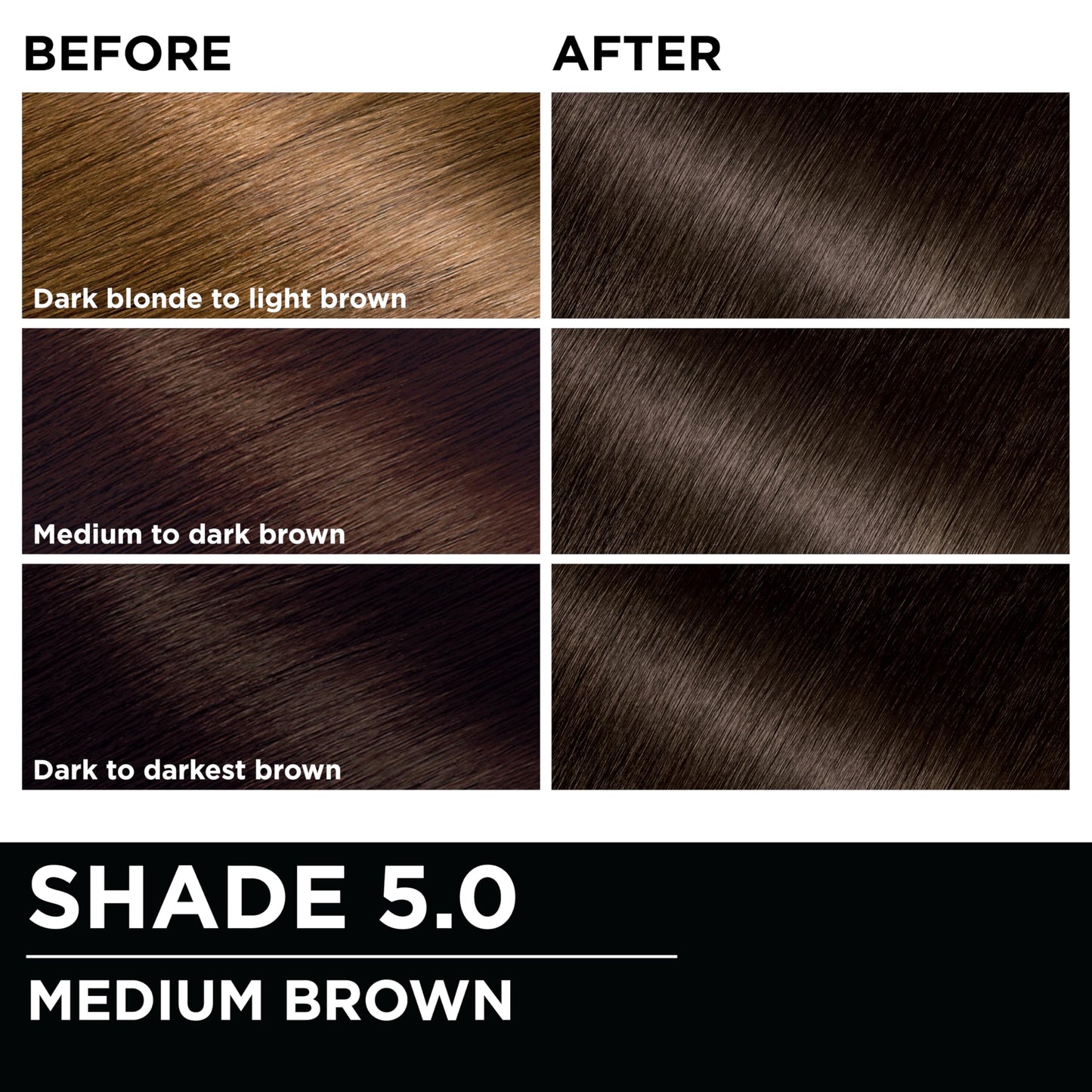 Garnier Olia Hair Color, Ammonia-Free Permanent Hair Dye, Oil-Powered Formula for 100% Gray Coverage and 3x Shinier Hair, Vegan & Cruelty Free, 5.0