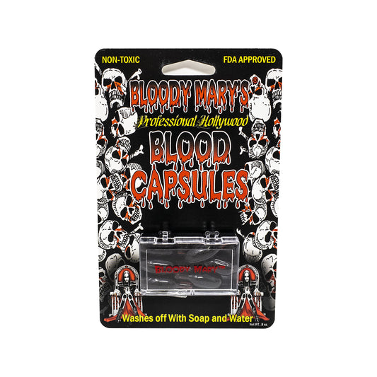 Bloody Mary's Professional Hollywood Fake Blood Capsules Vampire FX Special Effects Horror Halloween (6 PACK)