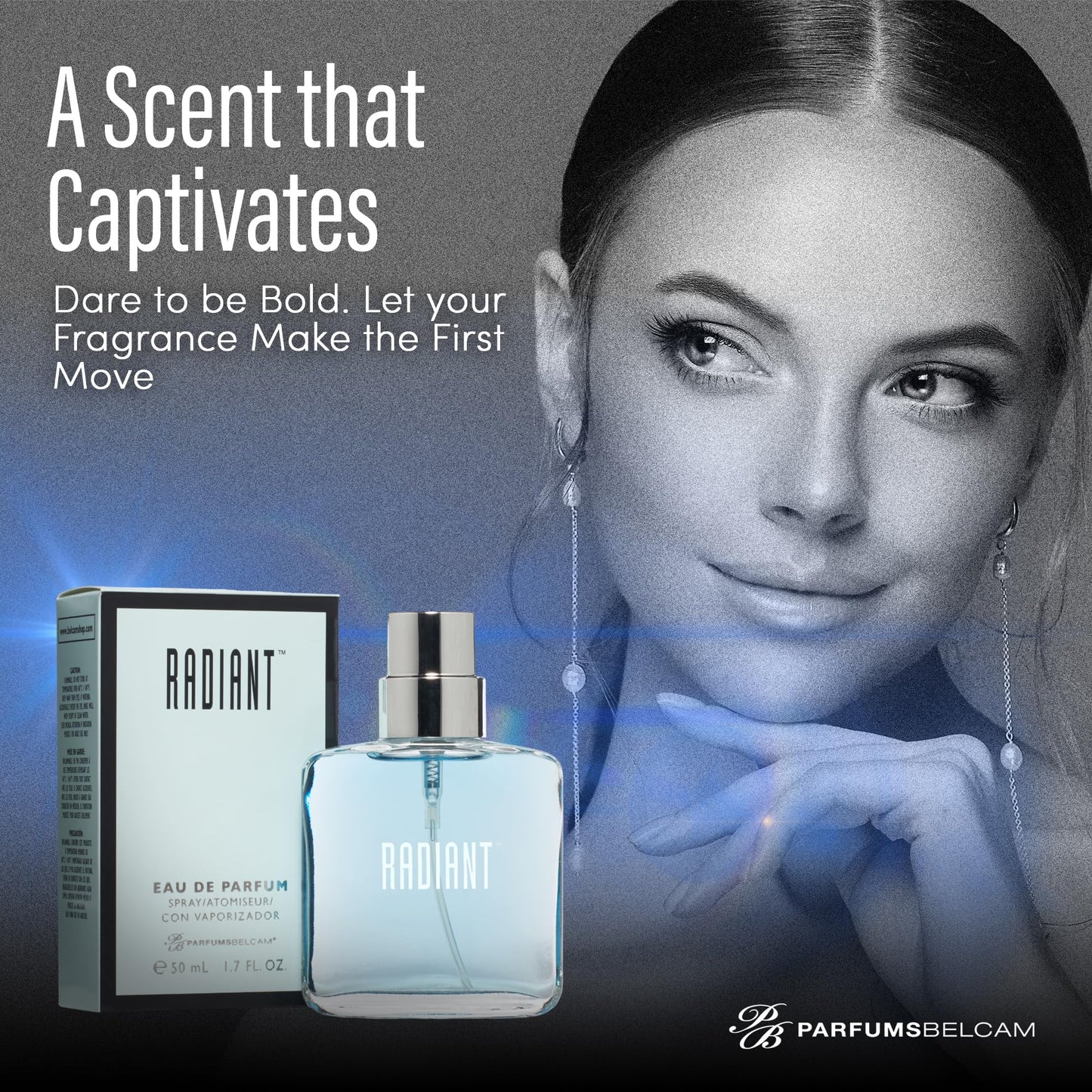 PB ParfumsBelcam Radiant Eau de Parfum for Women - Warm Oriental Vanilla Gourmand Perfume with Citrus, Chocolate & Caramel - Sweet Spicy Fragrance