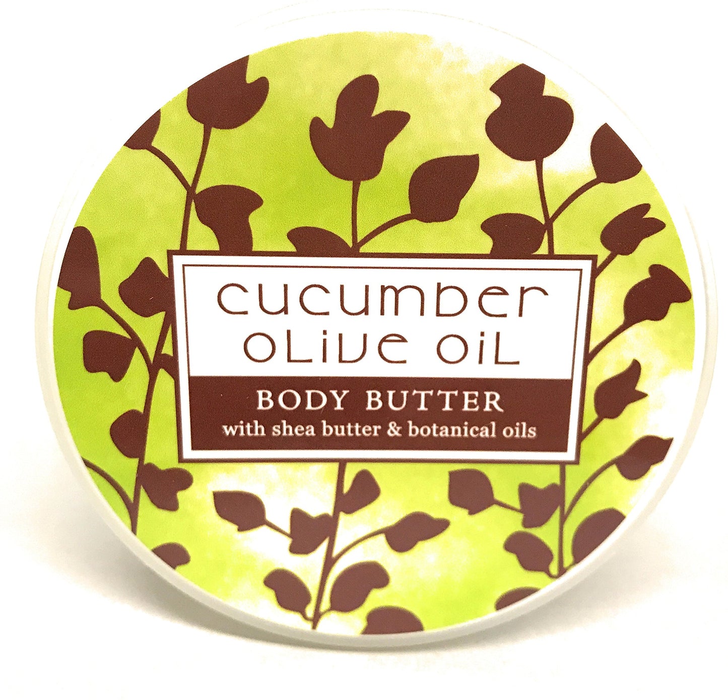 Greenwich Bay Trading Company Botanic Body Butter with Shea Butter and Cocoa Butter 8oz Tub (Cucumber Olive Oil)