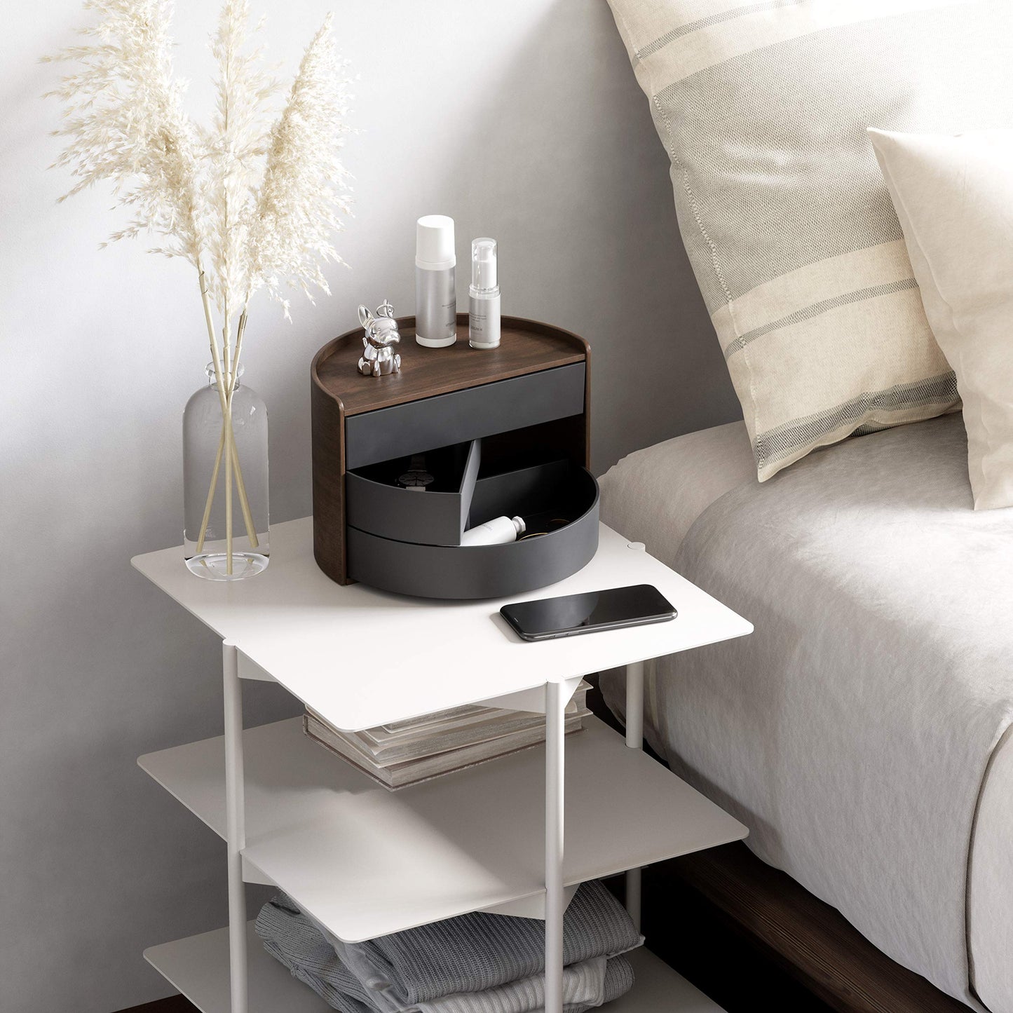 Umbra Moona Storage Box Black/Walnut