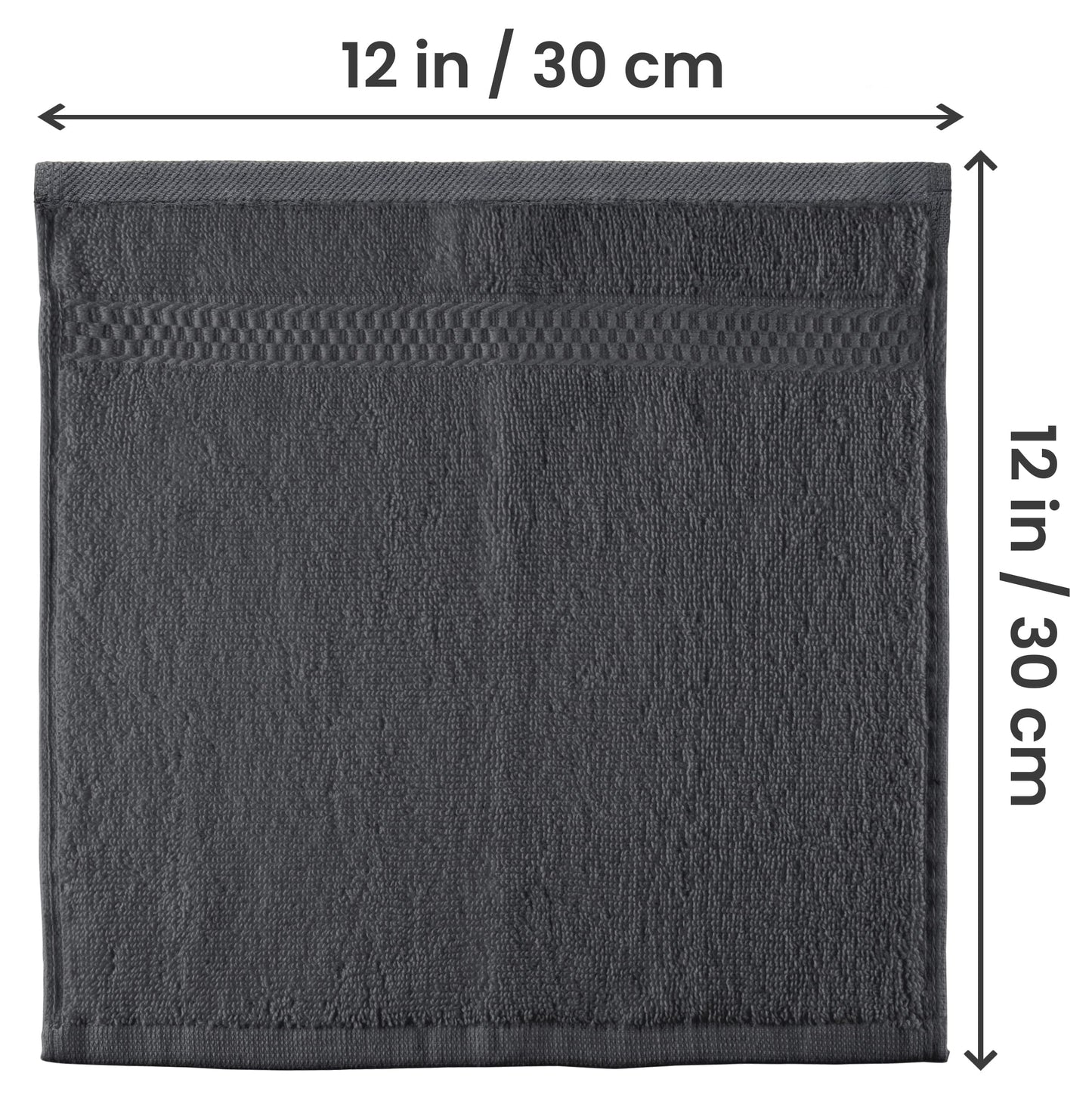 Utopia Towels 12-Pack Premium Washcloths, 12x12 in, 100% Cotton Ring Spun, Soft & Highly Absorbent for Bathroom, Spa, Gym & Face, Grey