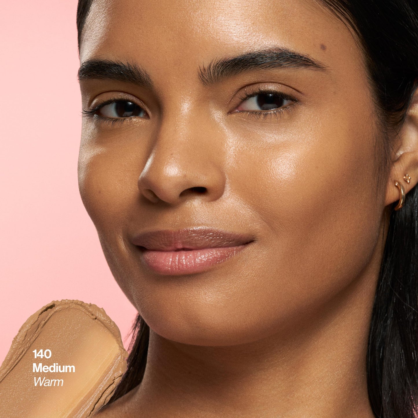 Revlon Glimmer Tinted Moisturizer Stick for Face, Lightweight Foundation, Hydrating Skincare-Infused Makeup, 140 140, 0.31 oz