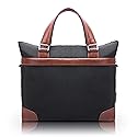 McKleinUSA EASTWARD, 1680D Ballistic Nylon with Leather Trim, 15" Nylon, Two-Tone, Laptop & Tablet Briefcase, Black (78395)