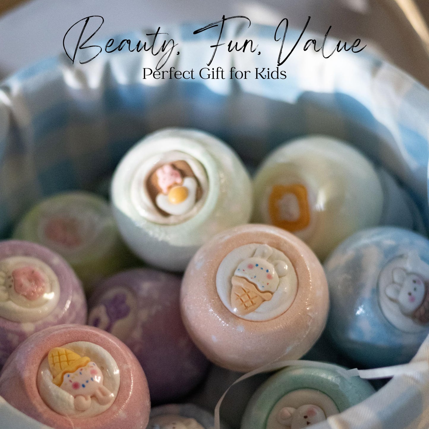 EvolutionUSA Inspire Bath Bombs for Women, 12 Gorgerous Flower Bath Bombs Topped with Dried Flowers, Luxurious Mother's Day Gift Set, Brithday Gift…