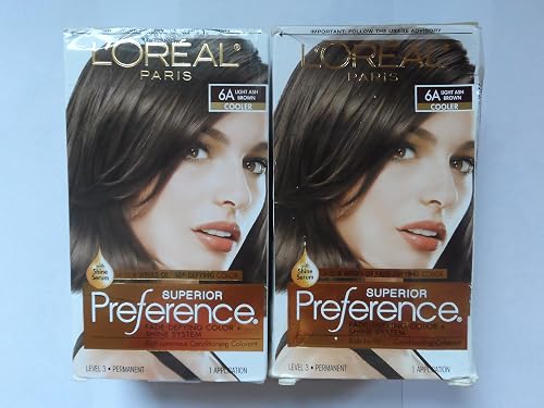 L’Oreal ParisSuperior Preference - 6A Light Ash Brown (Cooler) 1 Each (Pack of 2)