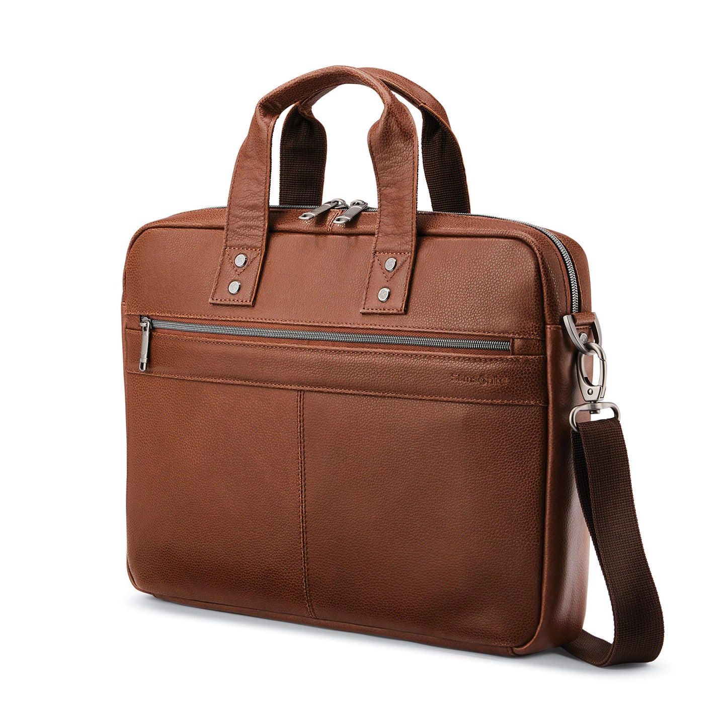 Samsonite Men's Cognac Leather Briefcase