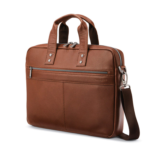 Samsonite Men's Cognac Leather Briefcase