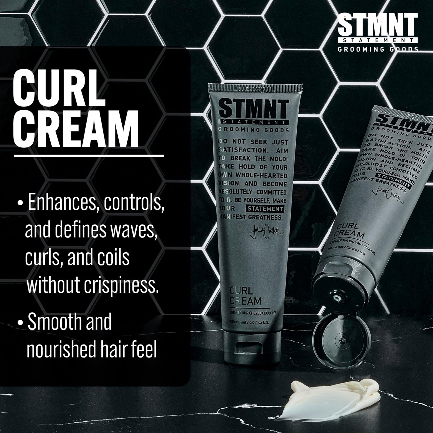 STMNT Grooming Goods Curl Cream | Enhances Curls | Texture Without Crispiness Beauty and Personal Care STMNT