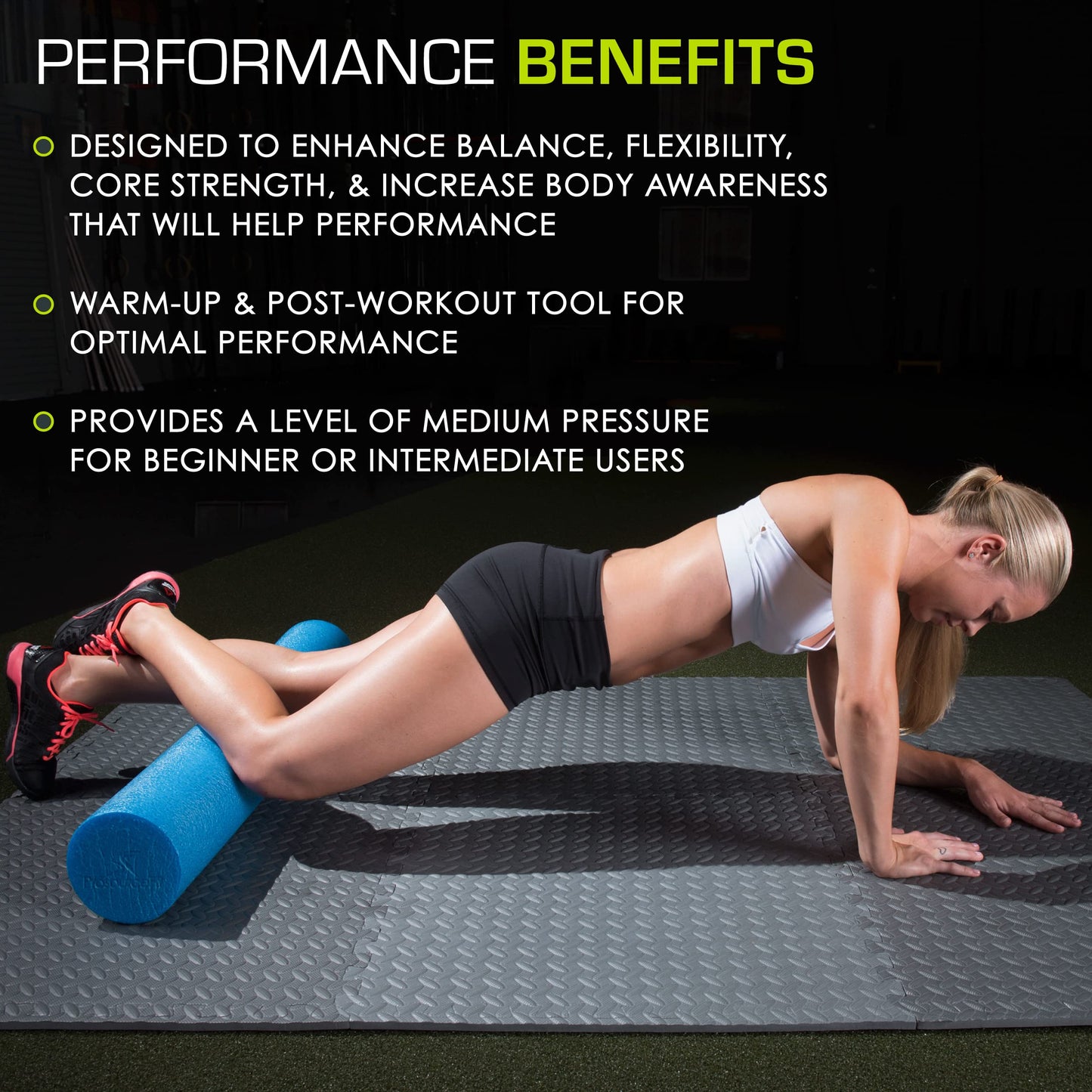ProsourceFit Flex Foam Rollers for Muscle Massage, Physical Therapy, Core & Balance Exercises Stabilization