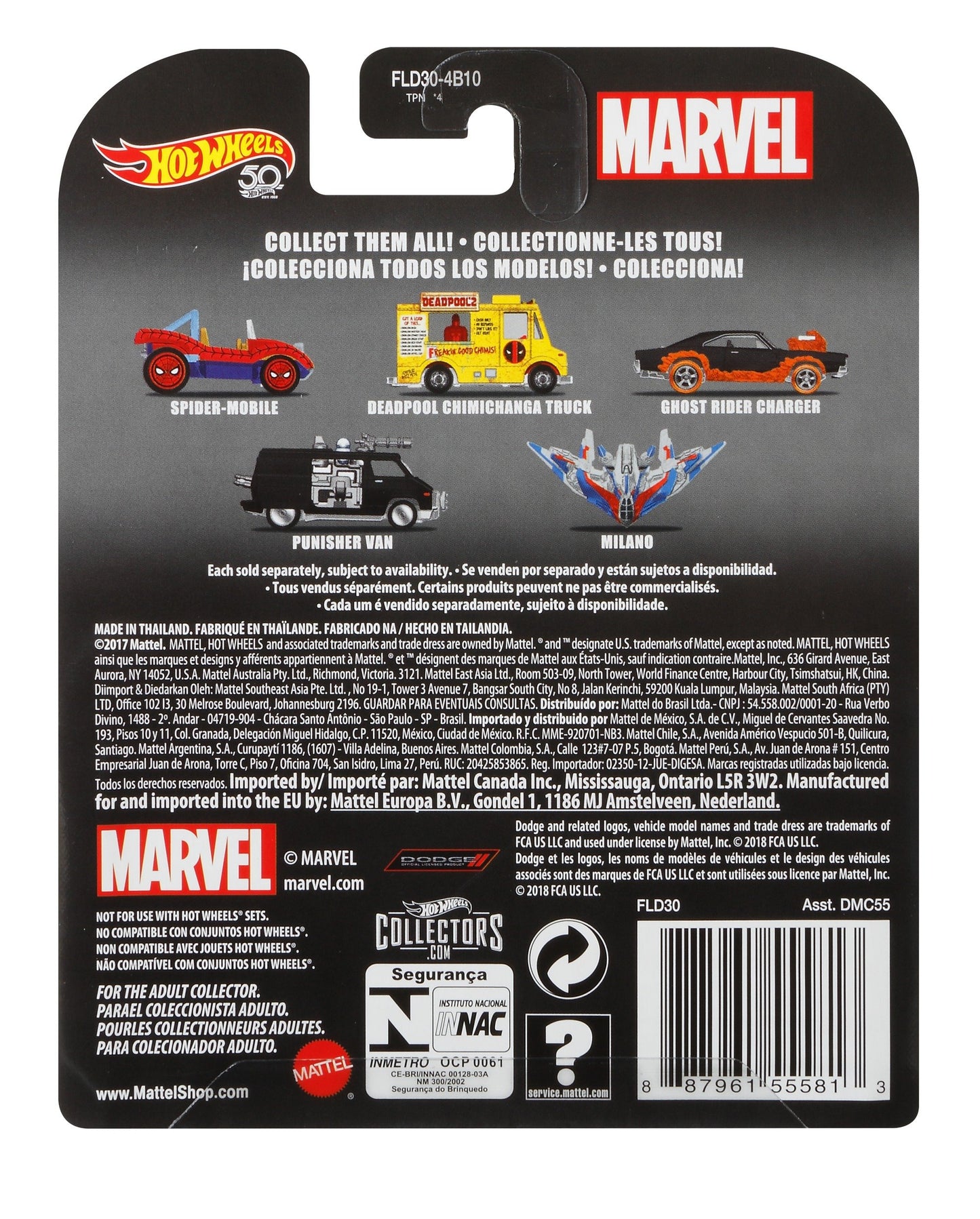 Hot Wheels Ghost Rider Charger Vehicle, 1:64 Scale